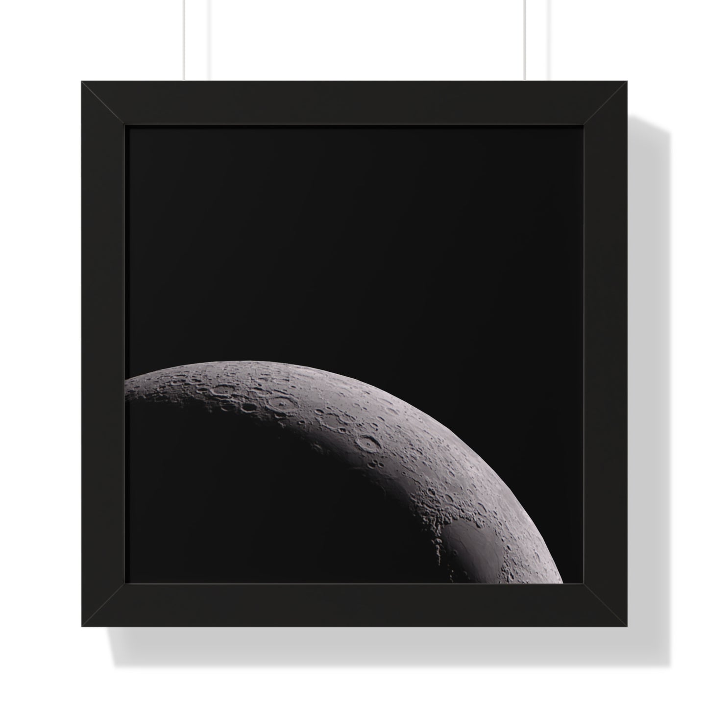 Framed Waxing Moon Vertical Poster