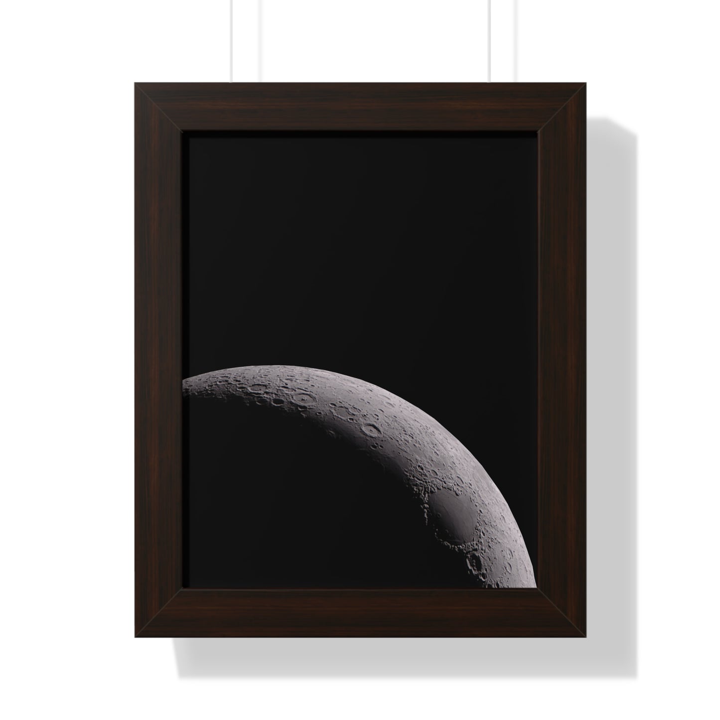 Framed Waxing Moon Vertical Poster