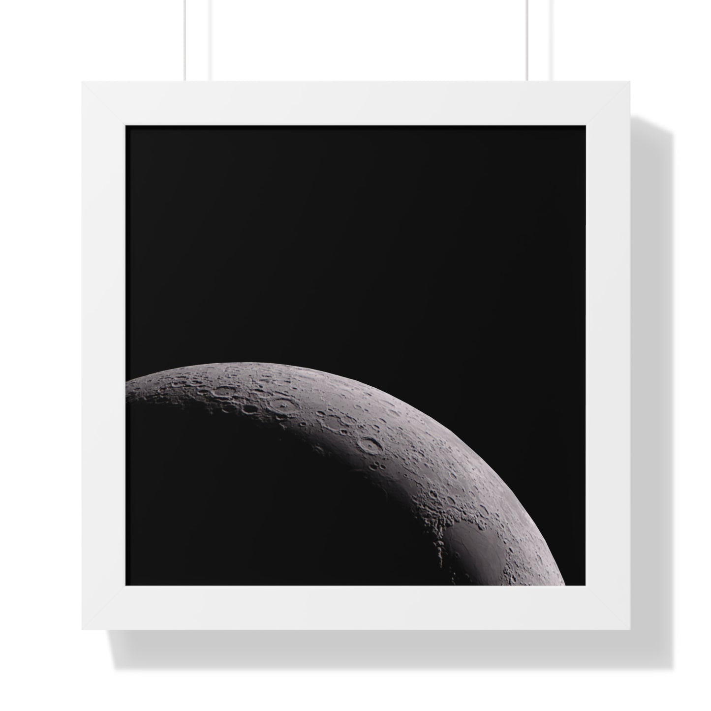 Framed Waxing Moon Vertical Poster