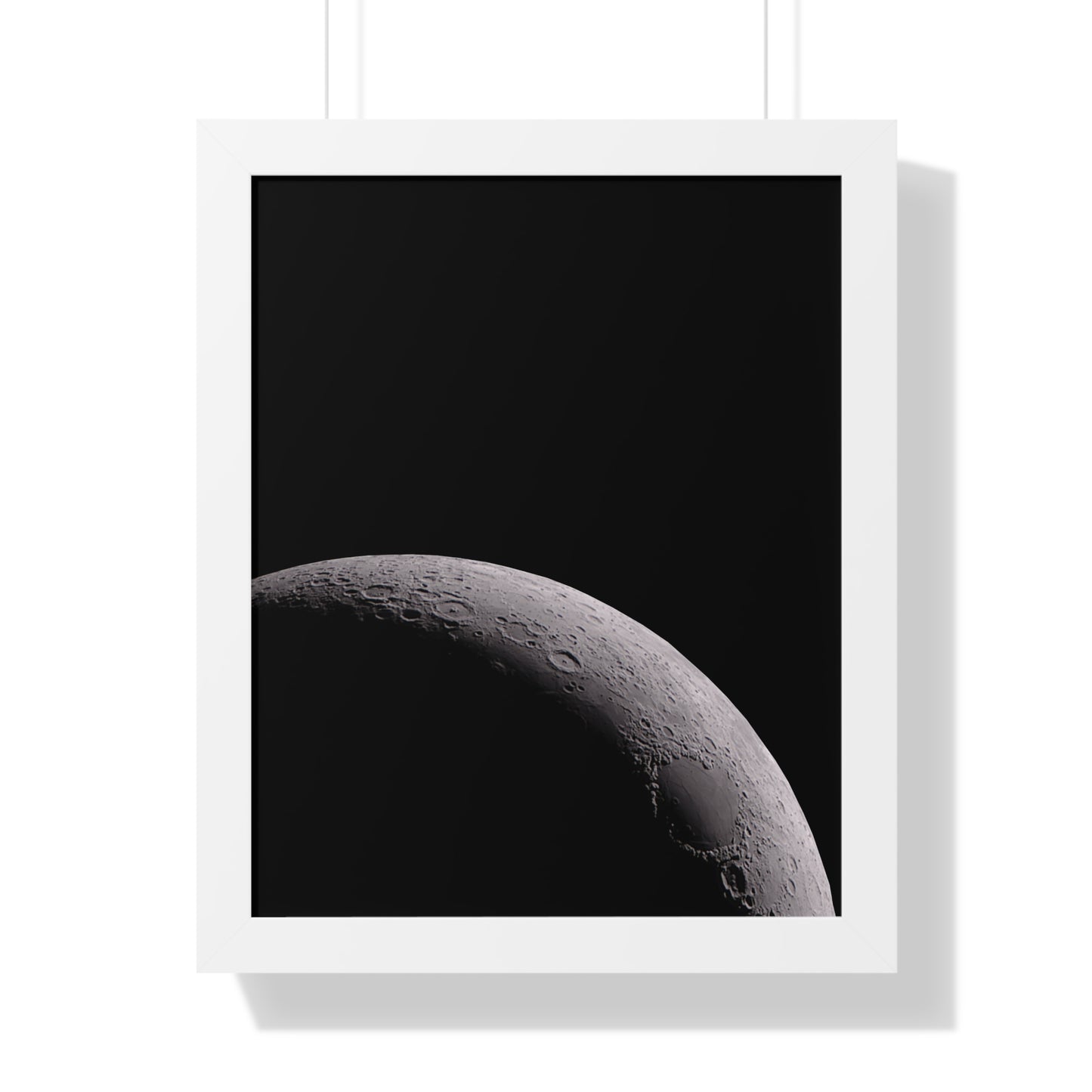 Framed Waxing Moon Vertical Poster