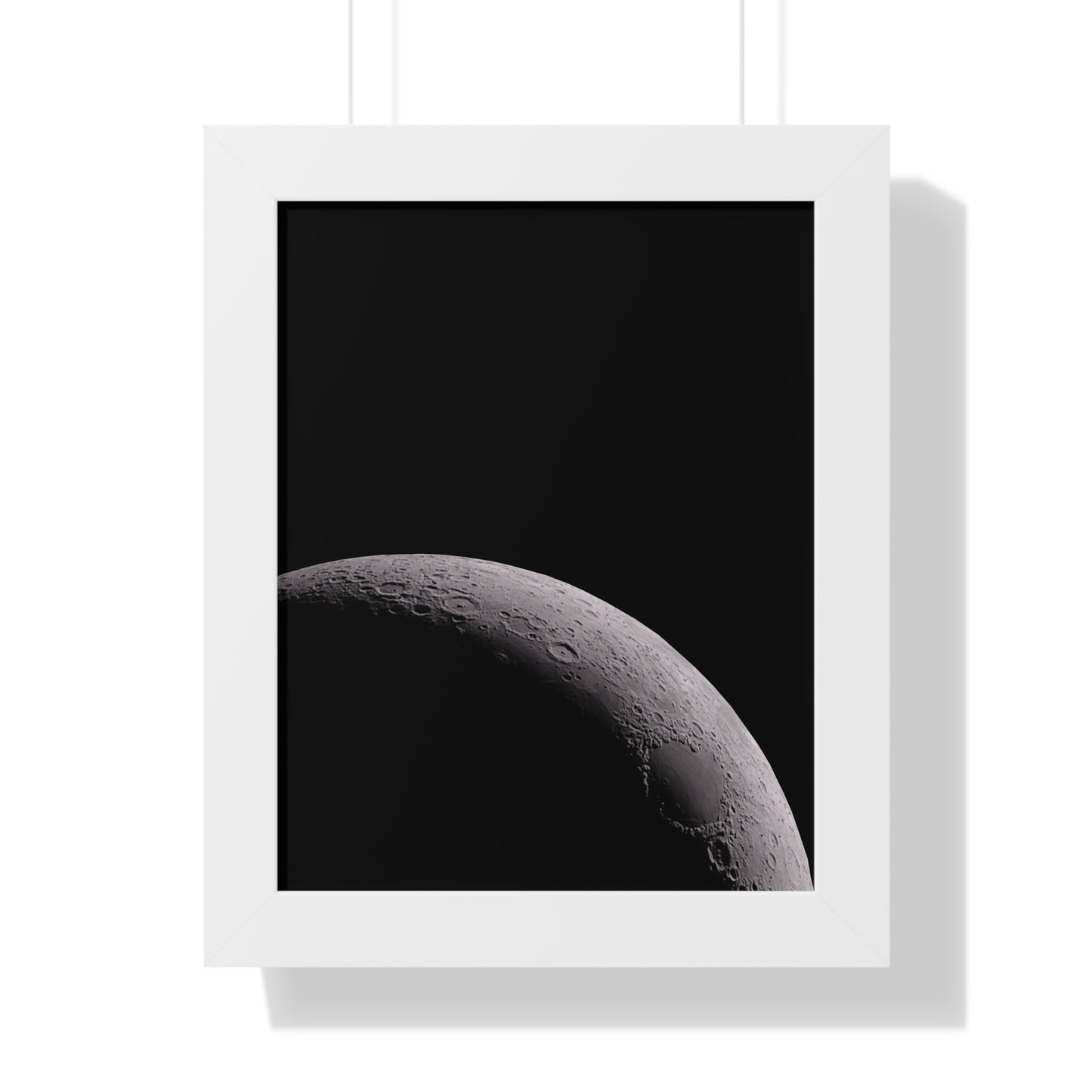 Framed Waxing Moon Vertical Poster