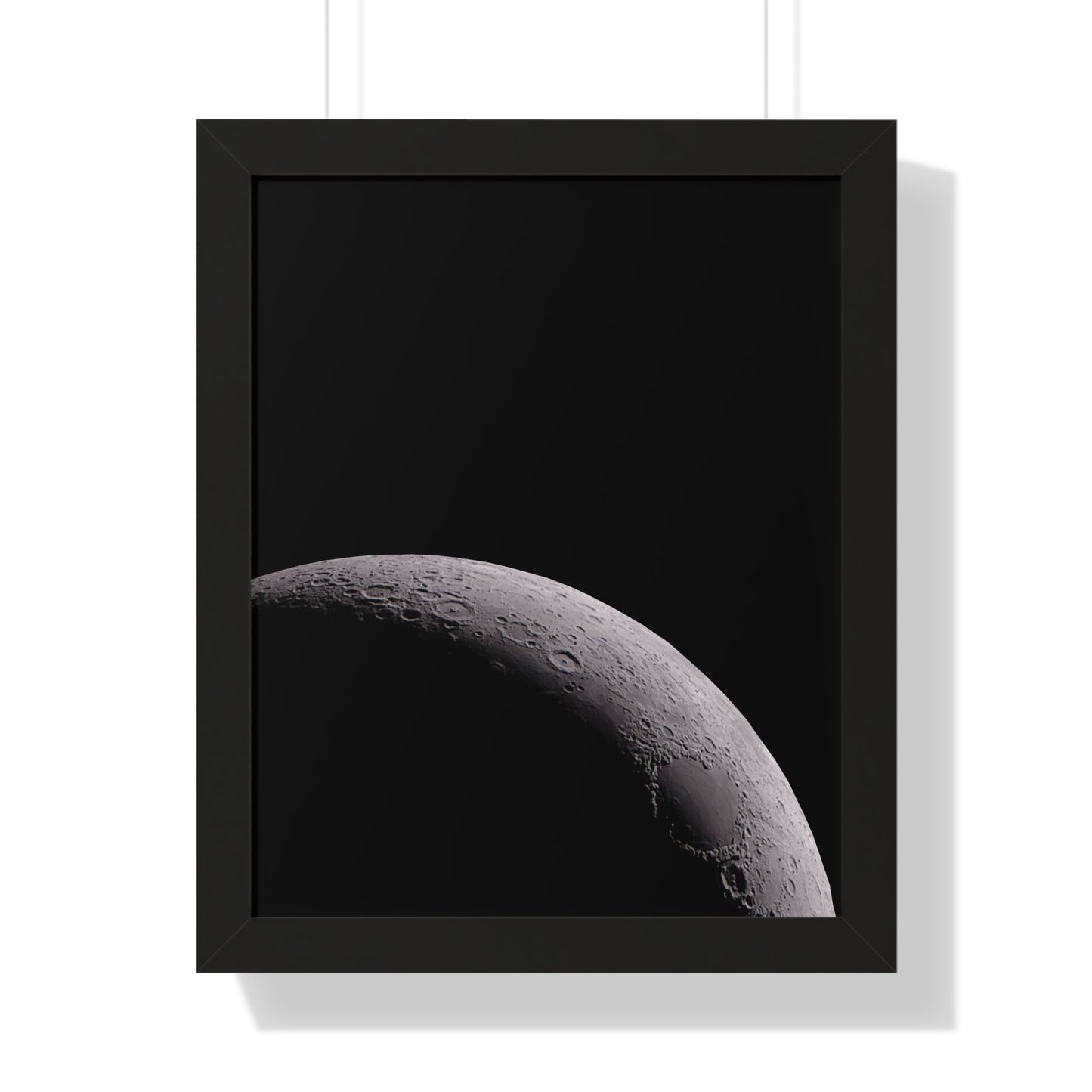 Framed Waxing Moon Vertical Poster