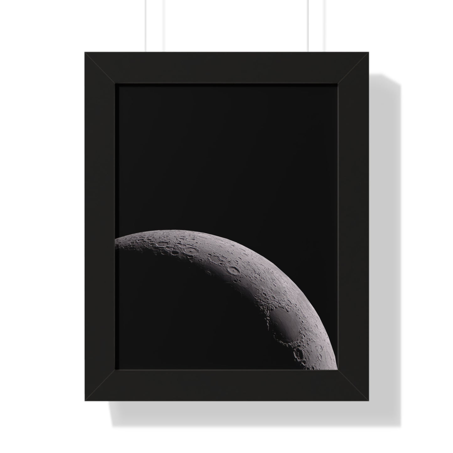 Framed Waxing Moon Vertical Poster