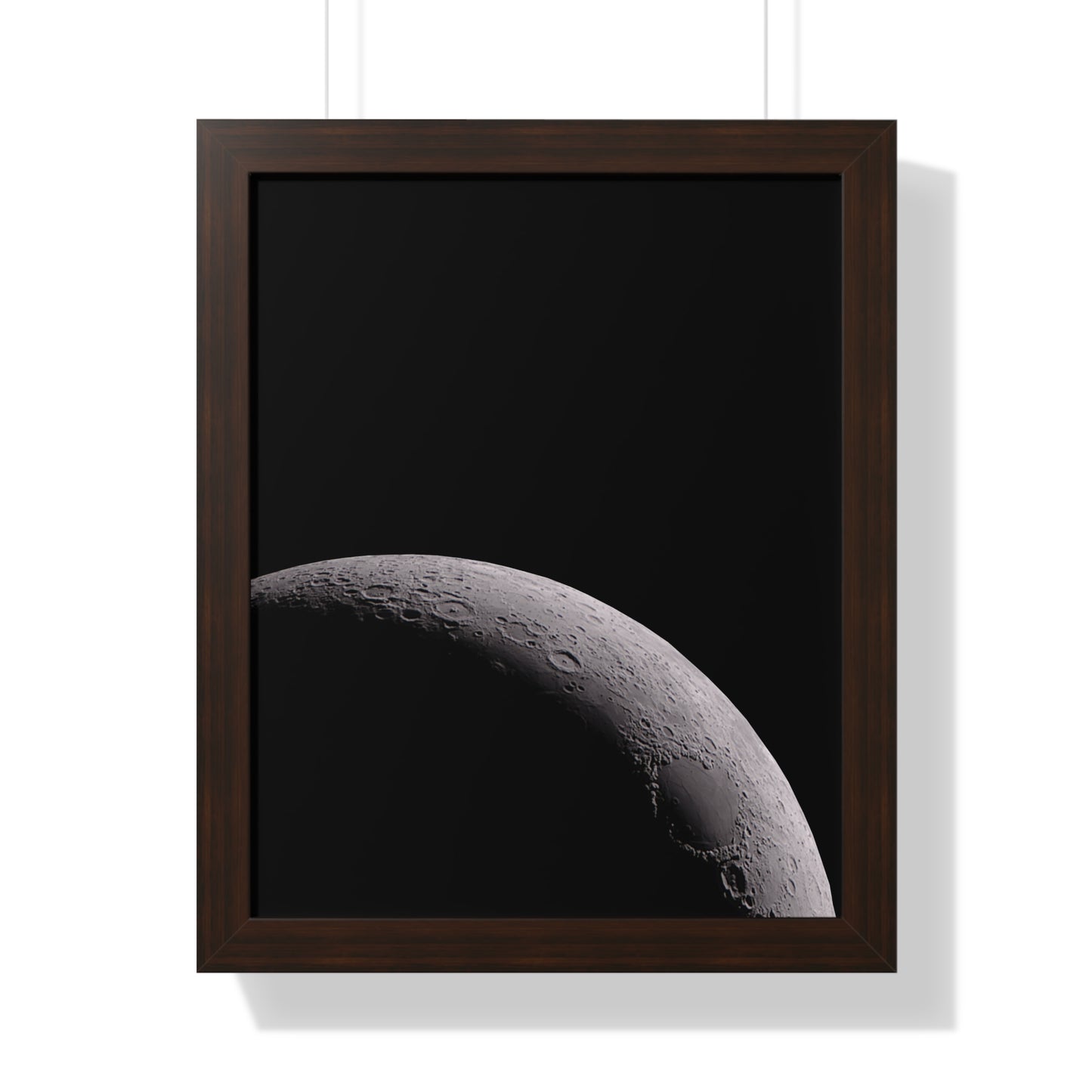 Framed Waxing Moon Vertical Poster